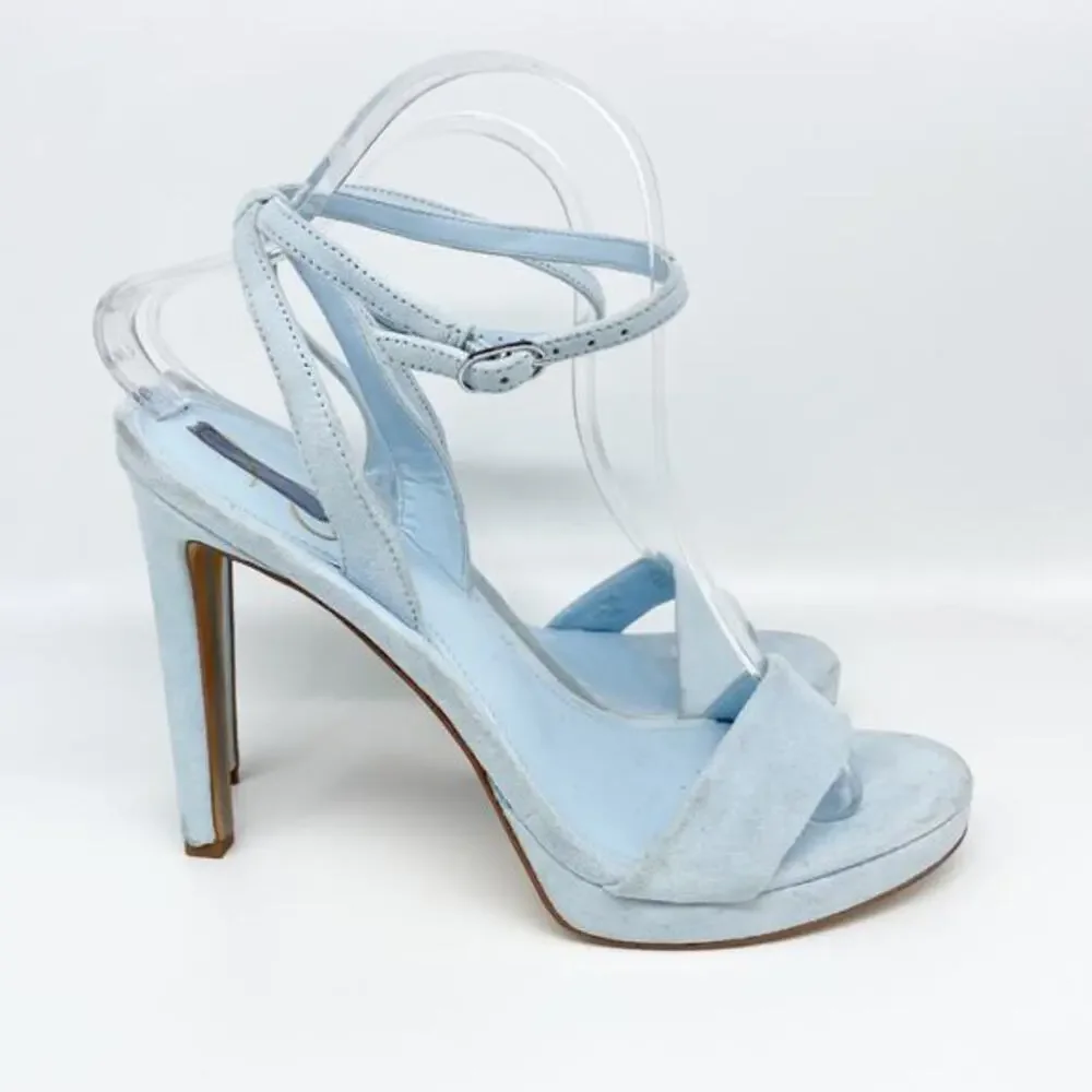 Sam Edelman Women's Jade‎ Ankle Strap Heel Riveria Blue Size 8.5M